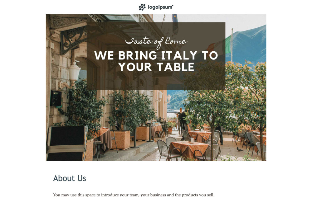 Restaurant preview